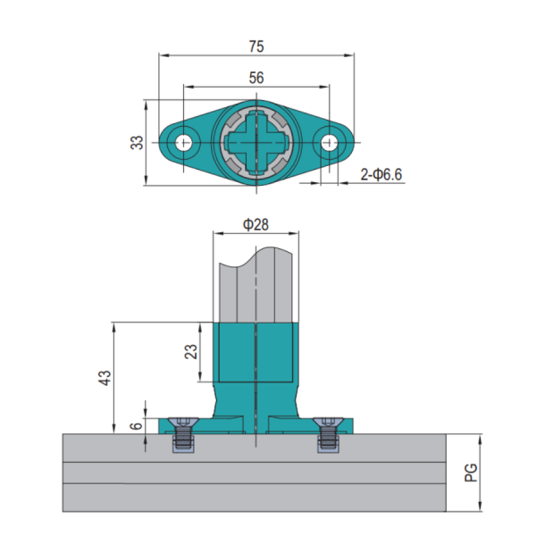T Base D28 Aluminum Alloy - 10 - Imagen 2