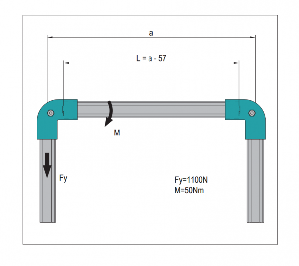 L Inner Connector D28 Aluminum Alloy - Imagen 3